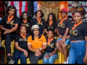 Video: Fans And Stars Took Turn To Take Pictures With Mercy Aigbe As She Launched Her New Boutique In Ibadan